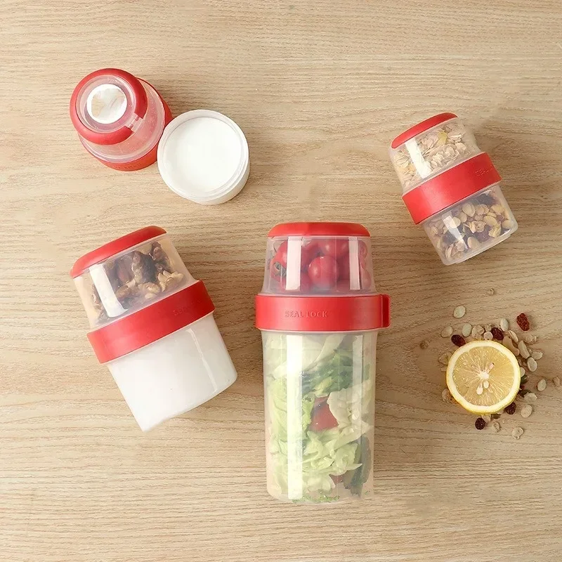 Meal Prep Yogurt - Double-layer Sealed Compartmented Crisper Box Oatmeal