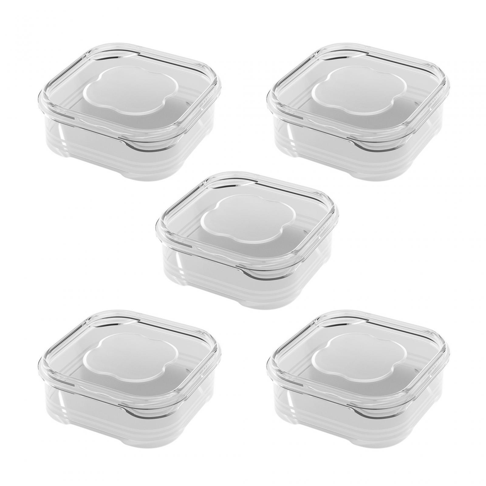 Meal Prep Seafood - 5x Food Containers for Refrigerator Fruit