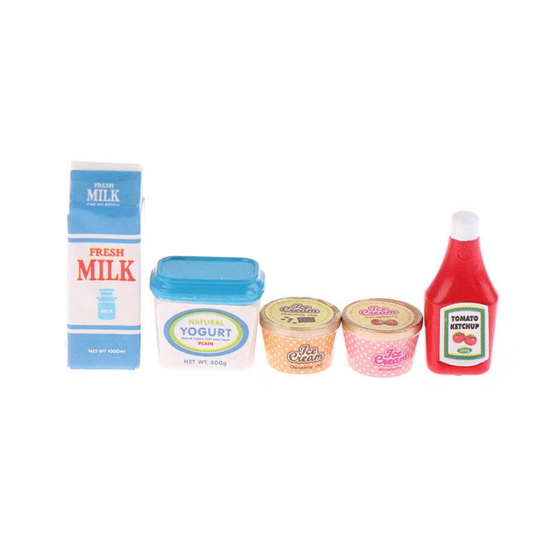 Meal Prep Yogurt - 5Pcs/Set 1:12 Dollhouse Accessories Miniature items