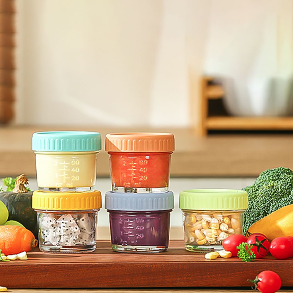 Salad Container Jar - 6pcs Mason Jar Glass Baby Food