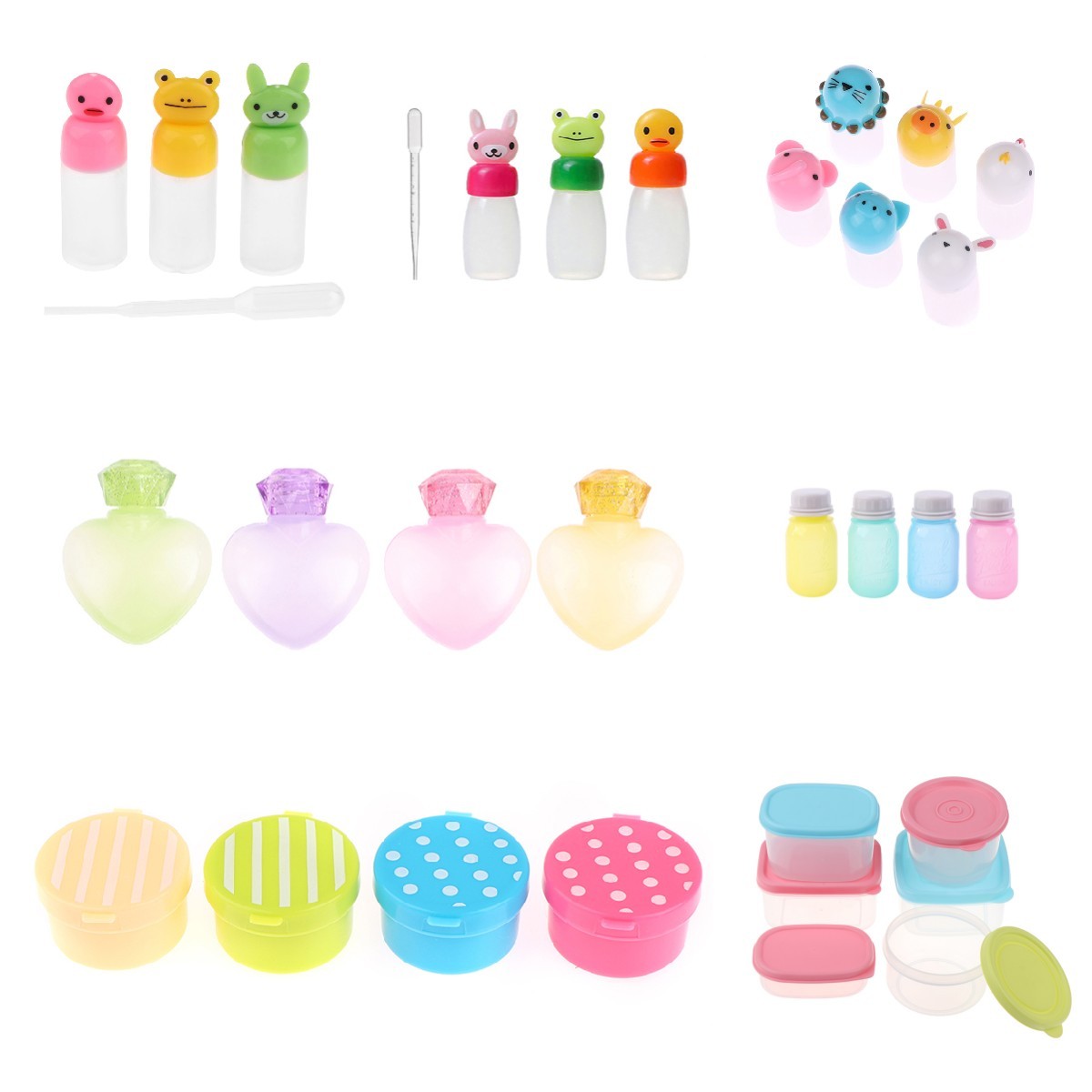 Salad Container Jar - 2-10pc Mini Season Sauce Bottle Portable