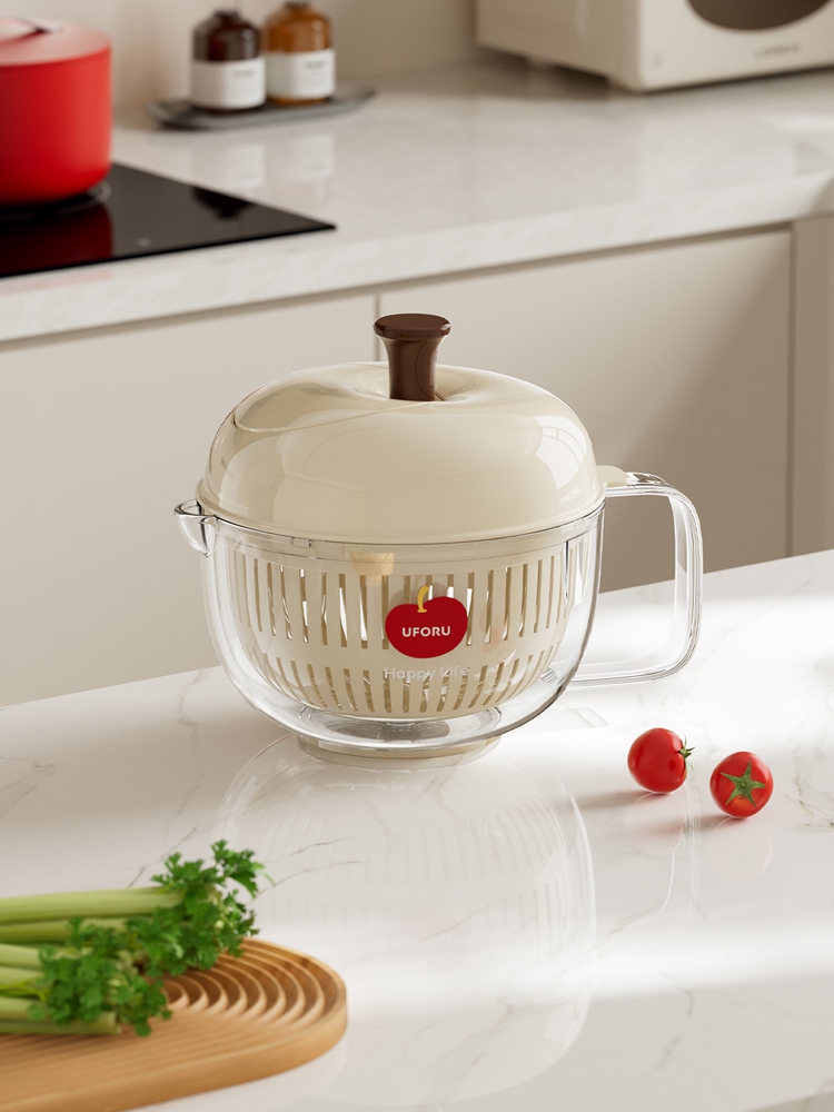 Salad Container Jar - Joined Large Salad Spinner with Drain,