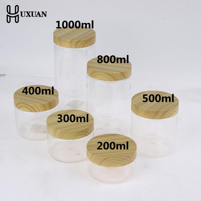 Meal Prep Jar - 100/200/300/400/500/800/1000ml Empty Clear Pet Jars Container