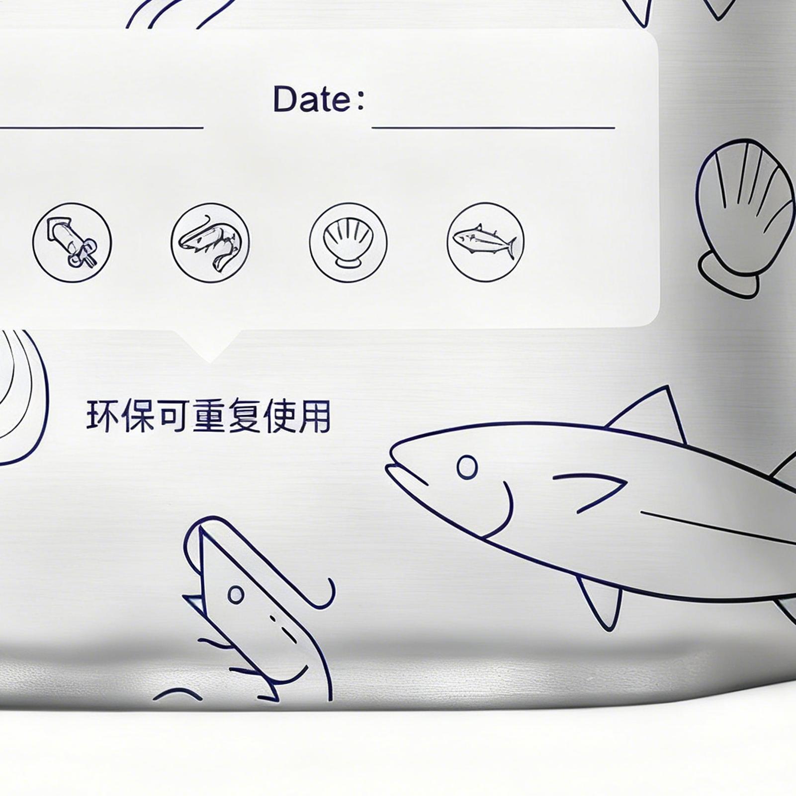 Meal Prep Seafood - Aluminum Storage Bags 30 Pieces With