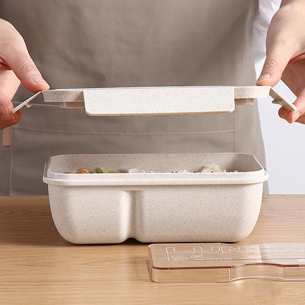 Meal Prep Healthy Lunch - 1100ml Healthy Material Lunch Box Wheat