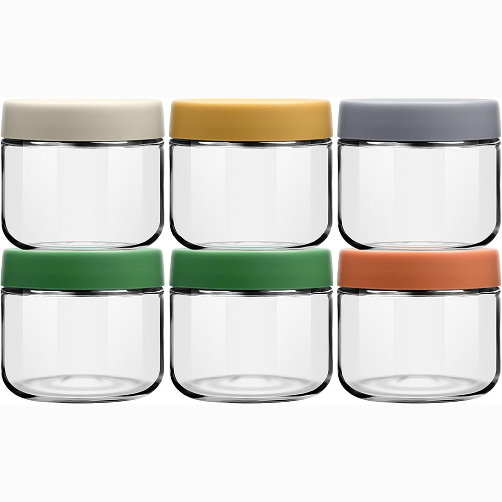 Meal Prep Yogurt Cups - 10oz Glass Overnight Oats Jars with