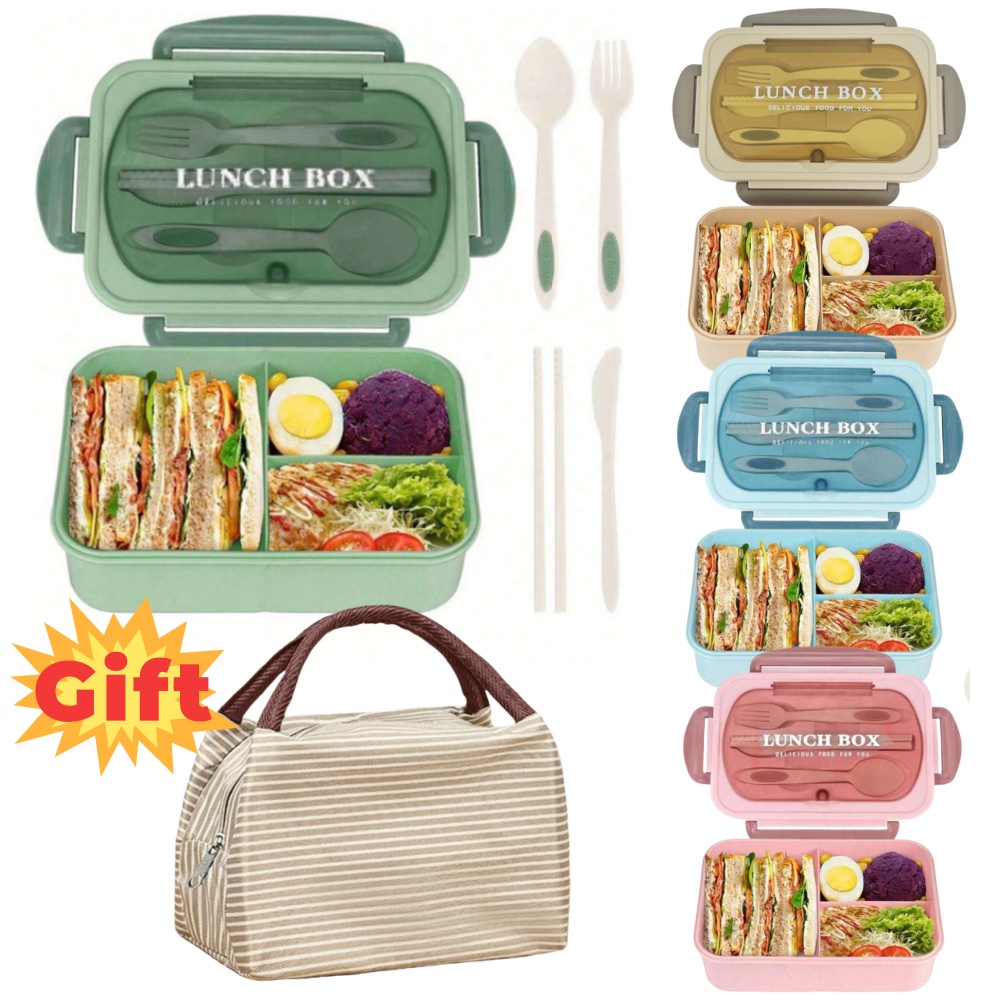 Meal Prep Healthy Lunch - 40.58oz Lunch Box with Utensils &
