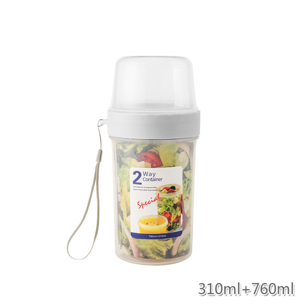 Meal Prep Jar - Double Layer Leakproof Food Case Portable