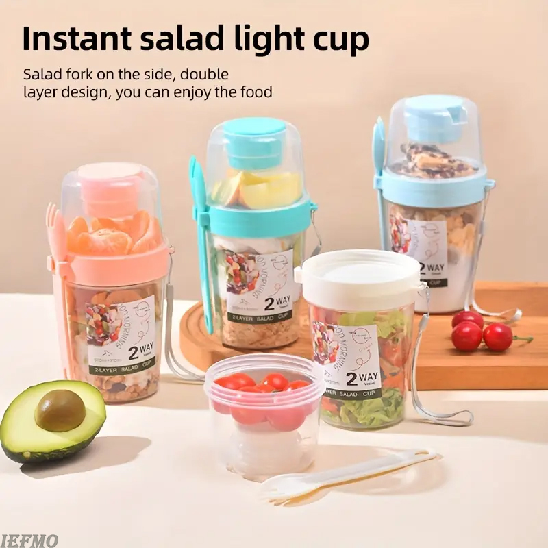 On-the-Go Salad Bowl Set with  - Meal Prep Yogurt Cups review and price