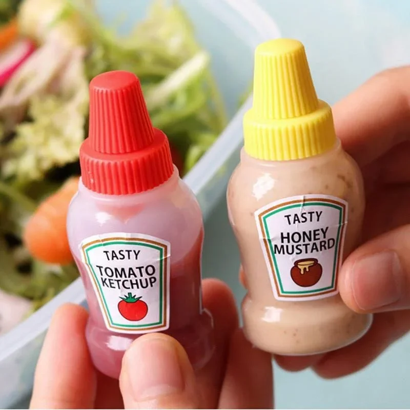 2Pcs/Set 25ML Mini Tomato Ketc - Salad Container Jar review and price