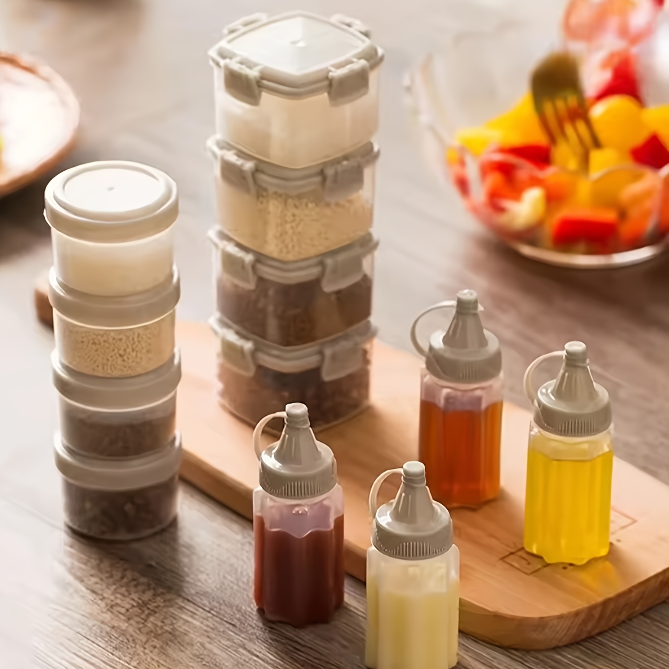 2pcs Mini Sauce Squeeze Bottle - Salad Container Jar review and price