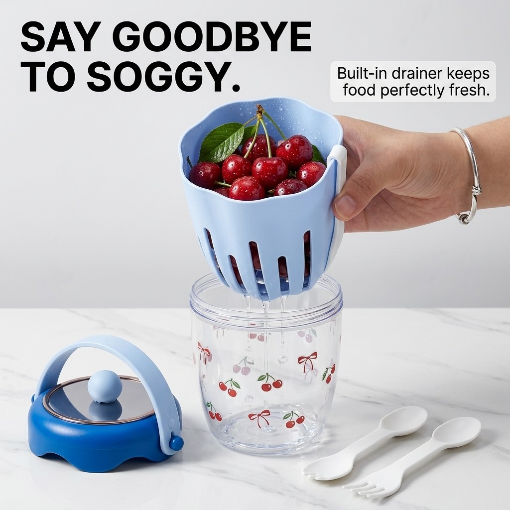 Portable Plastic Salad Oat Con - Meal Prep Yogurt review and price