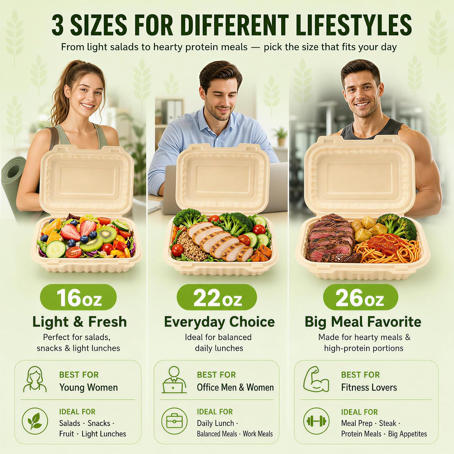 50 Pack 16oz Clamshell Take Ou - Salad Container Jar review and price