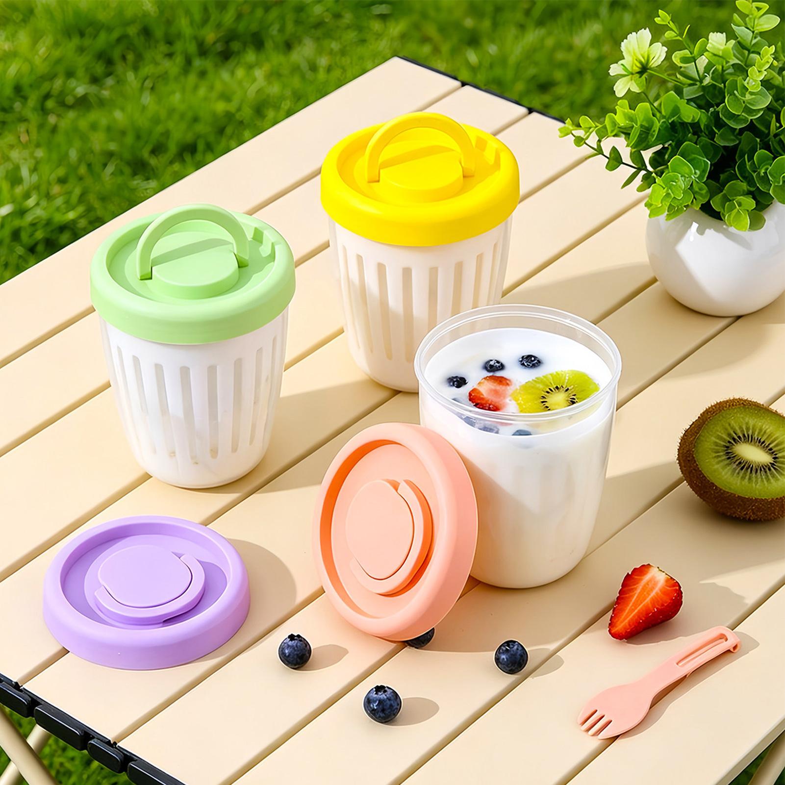 Yogurt Cups With Lids Draining - Meal Prep Yogurt Cups review and price