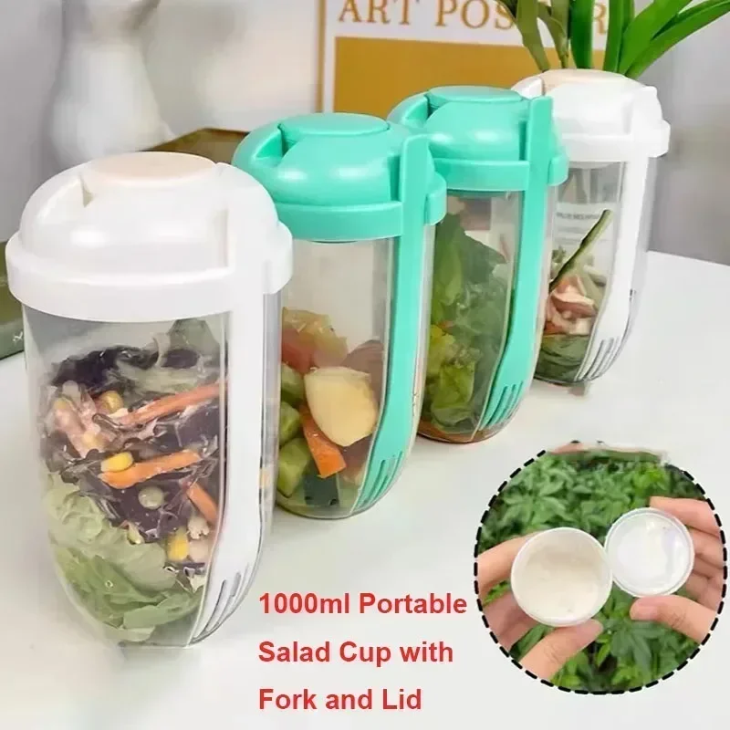 Portable Salad Bowl with Lid a - Meal Prep Healthy review and price