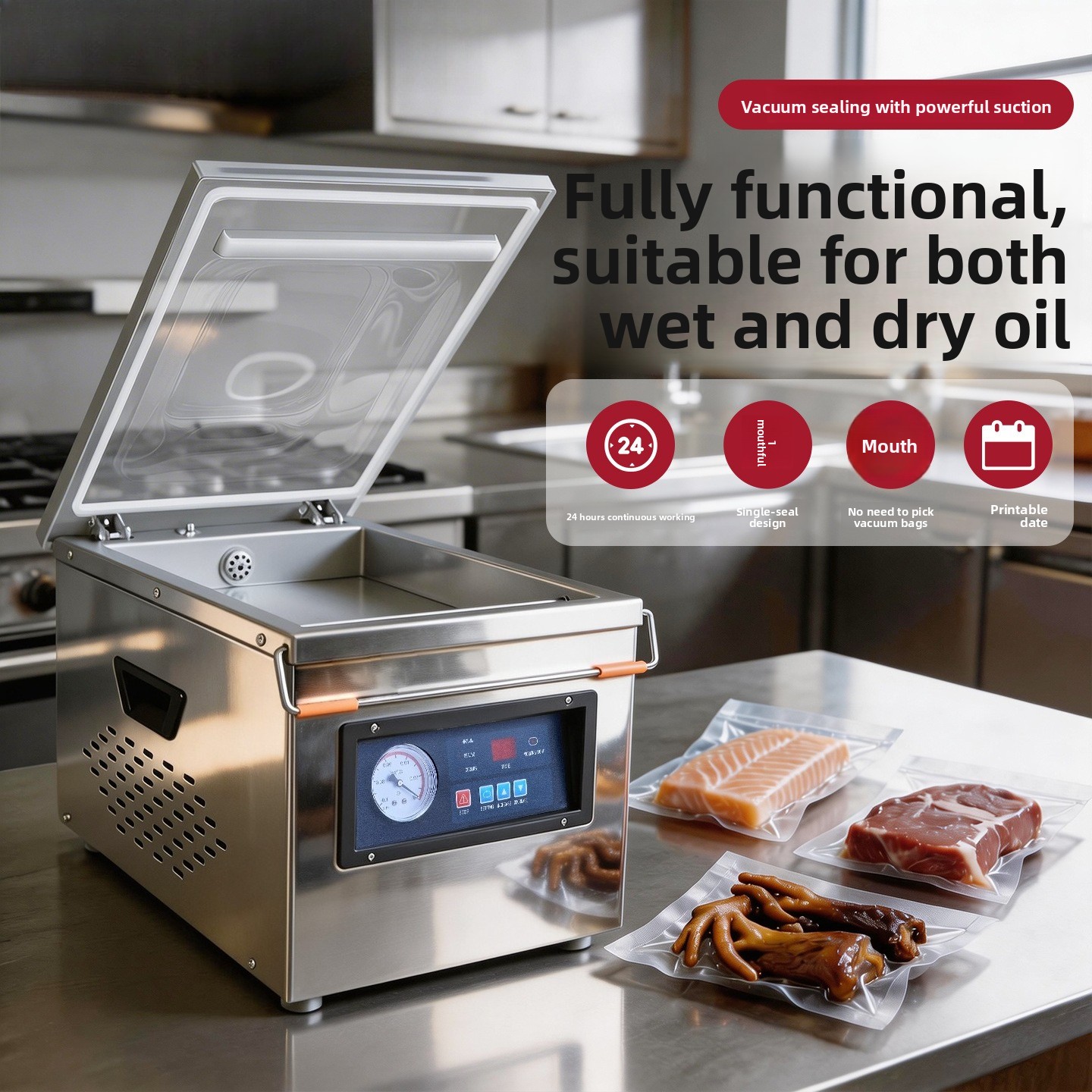Stainless Steel Food Vacuum Se - Meal Prep Seafood review and price