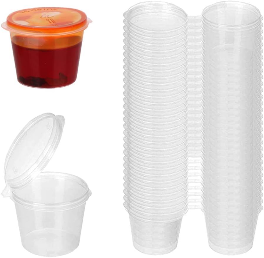 Disposable Clear Plastic Sauce - Meal Prep Jar review and price