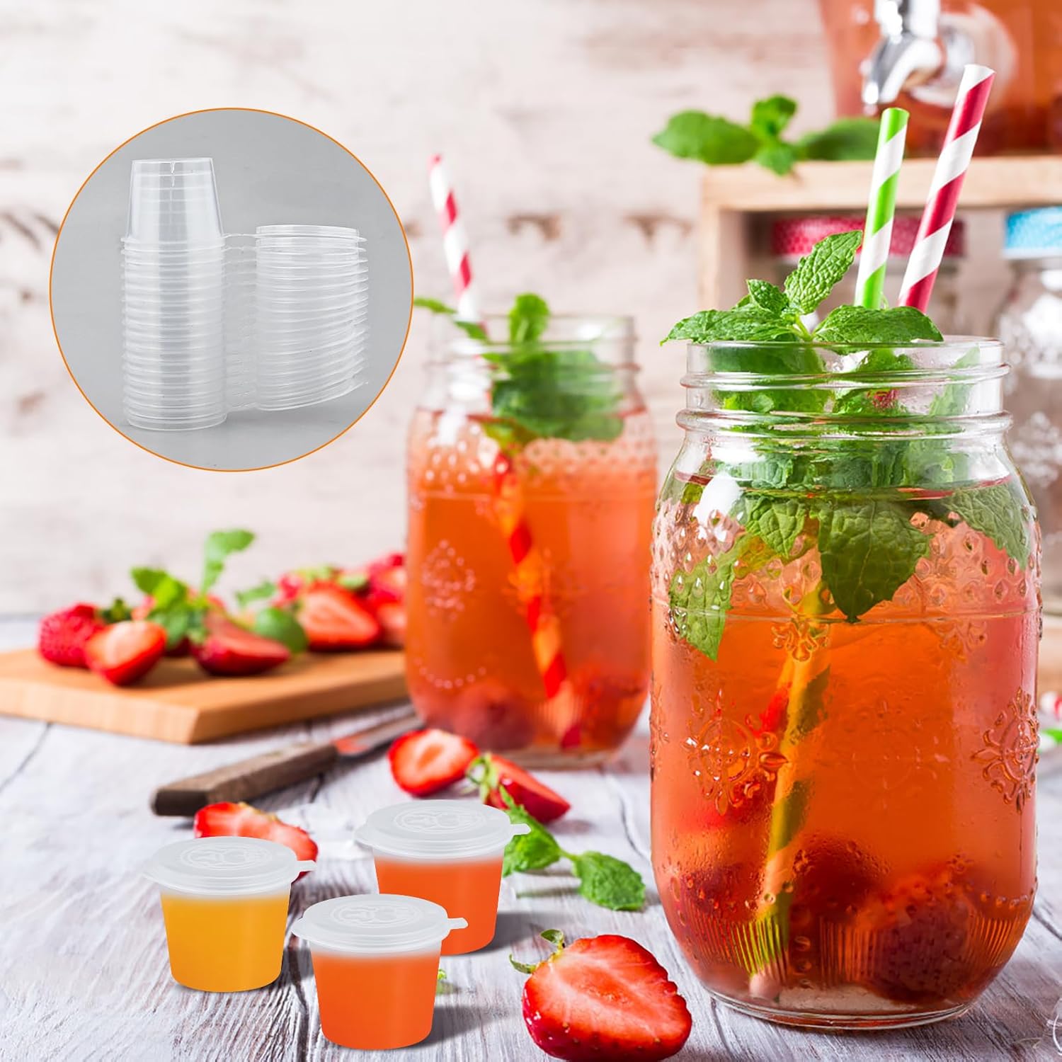 Disposable Clear Plastic Sauce - Meal Prep Jar review and price