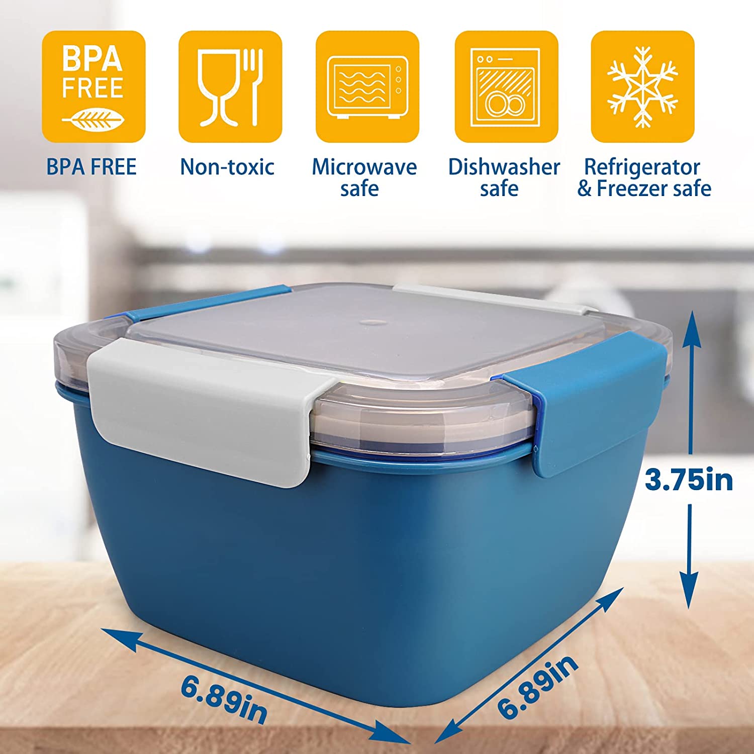 1100ml/1500ml Portable Lunch B - Salad Container Jar review and price