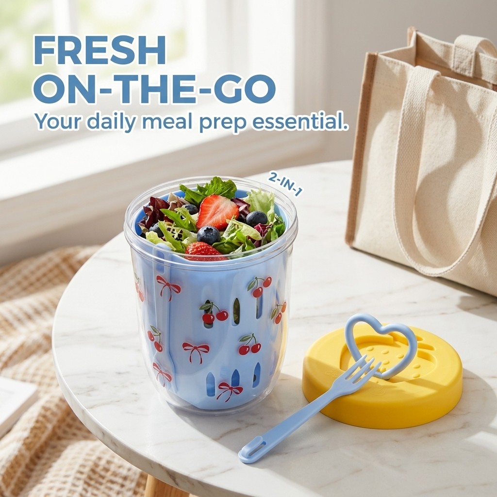 Plastic Salad Container with L - Meal Prep Yogurt Cups review and price